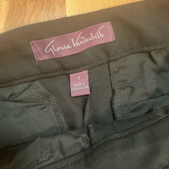 Gloria Vanderbilt | Black High Waisted Flare Work Trousers - Picture 4 of 4